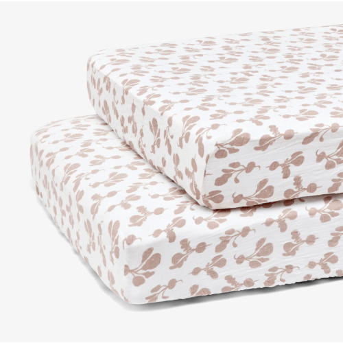 Organic Cotton Crib Sheets by Lewis - Radish in Mauve