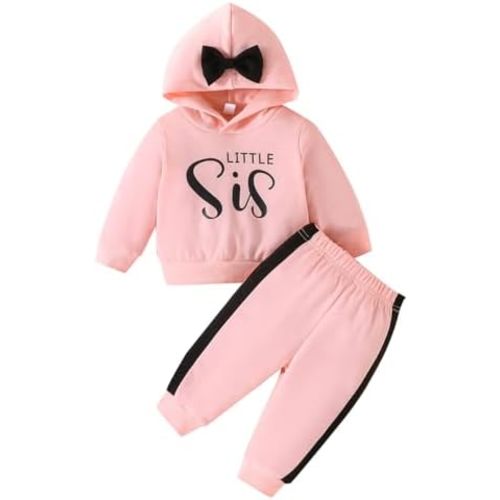 Infant Baby Girl Clothes Long Sleeve Hoodie Sweatshirt Pants Toddler Fall Winter Outfits Set