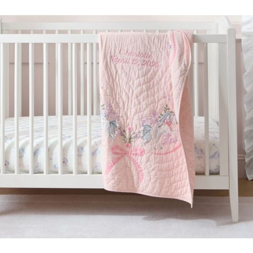 Unicorn Bows Organic Baby Comforter | Pottery Barn Kids Australia