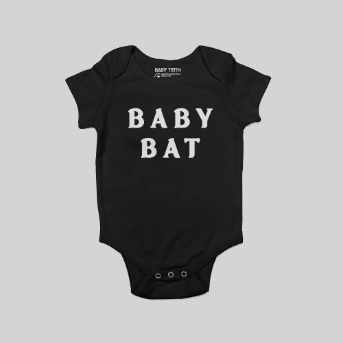 Baby Bat bodysuit// goth kids unisex babies family halloween inspired black romper