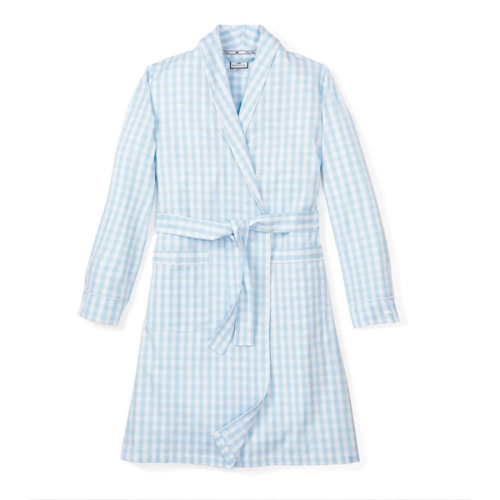 Women's Light Blue Gingham Robe