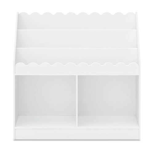 daVinci Sammy Scallop Bookcase in White, Nursery/Kids Room Storage