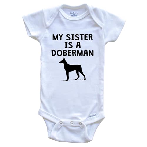 My Sister is A Doberman One Piece Baby Bodysuit