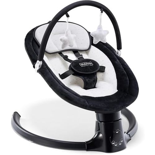 HARPPA Weddell Lite Electric Swing for Baby, 5 Adjustable Speeds, Black