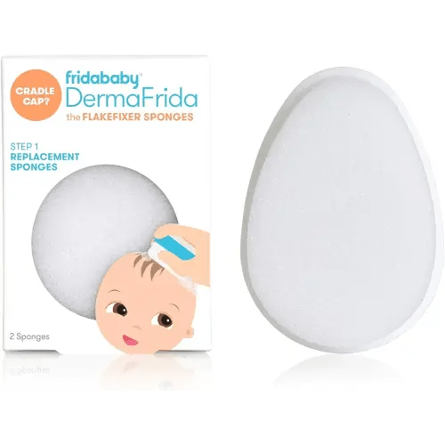 Frida Baby Replacement Sponges for The 3-Step Cradle Cap System by Dermafrida The Flakefixer 2 Pack of Soft Sponges Work with The Flakefixer System(Sold Separately)