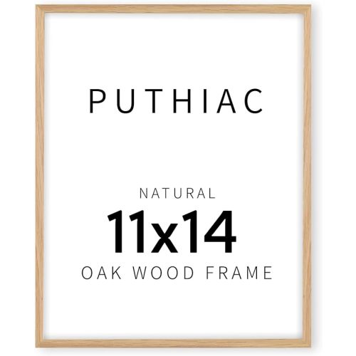 11x14 Oak Wood Picture Frame (1 Pack, BEIGE)