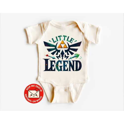 Little Legend Gamer Baby Onesie® | Cute Video Game Inspired Bodysuit | Nerdy Baby Outfit | Funny newborn gift