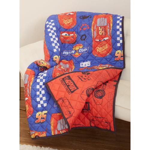 Disney Pixar Cars Lightning McQueen Retro Quilted Blanket — BoxLunch Exclusive