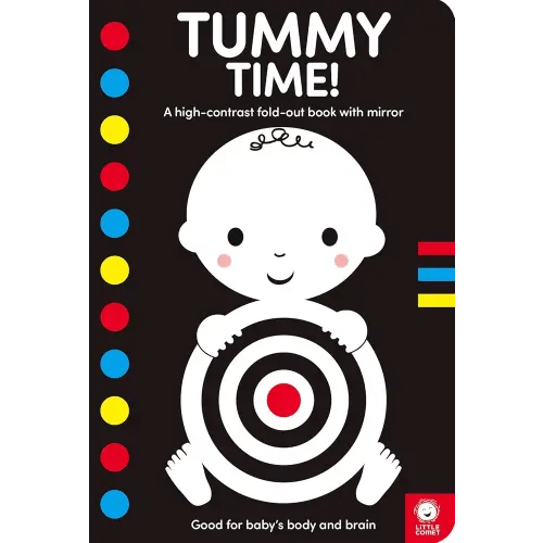Tummy Time!: A High-Contrast Fold-Out Book with Mirror for Babies (TUMMY TIME! BOOKS)