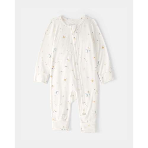 Baby Constellation 2-Way Zip PurelySoft Sleep & Play Pajama - Cream