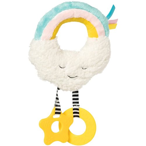 Manhattan Toy Fairytale Peek-a-Boo Soft Activity Crinkle Book for Baby & Toddler with Tethered Bunny Squeaker Small