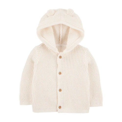 Carter's Baby Unisex Hooded Long Sleeve Button Cardigan