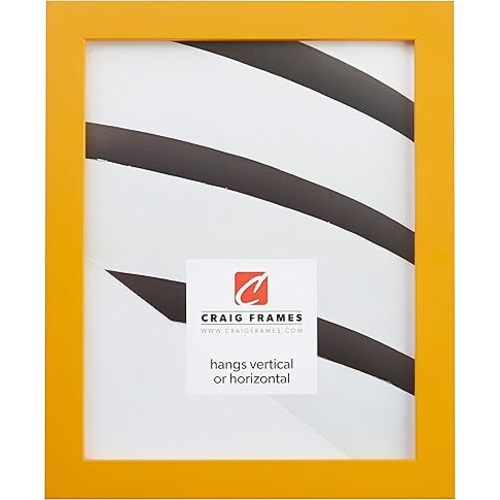 Craig Frames Confetti, Modern Yellow Picture Frame, 8 x 10 Inch
