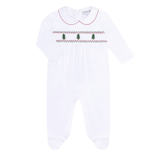Christmas Tree Smocked Footie