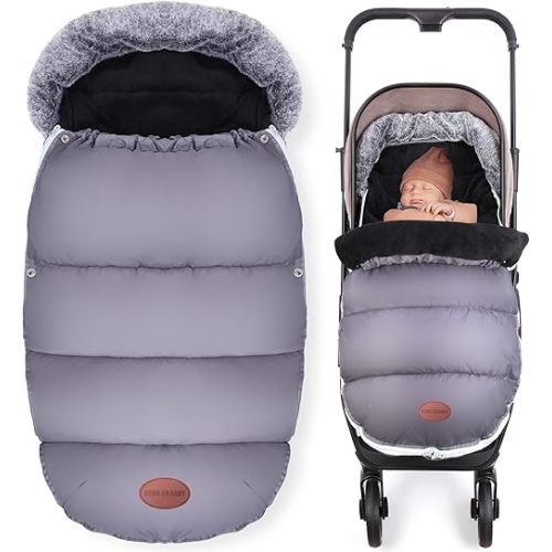 Metplus Warm Bunting Bag Universal, Toddler Stroller Footmuff for Most Stroller, Stroller Sleeping Bag Cold Weather, Waterproof Stroller Cover for Winter