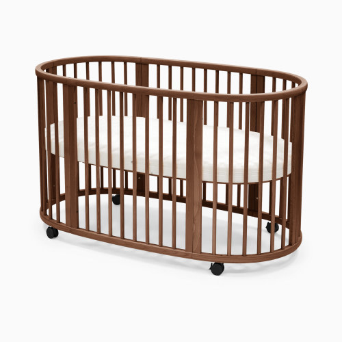Stokke Sleepi Convertible Crib with Mattress - Warm Brown/White