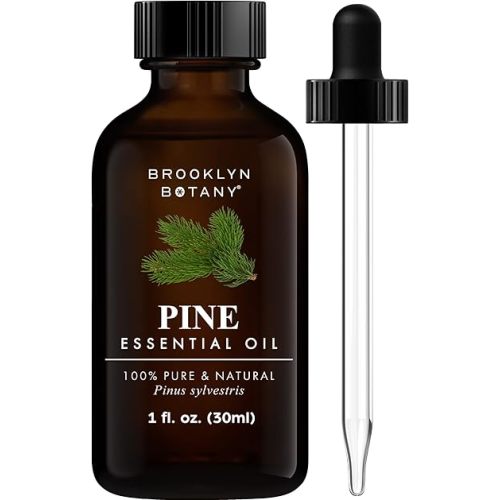Brooklyn Botany Pine Essential Oil - 100% Pure and Natural - Premium Grade Oil with Dropper - for Aromatherapy and Diffuser - 1 Fl Oz