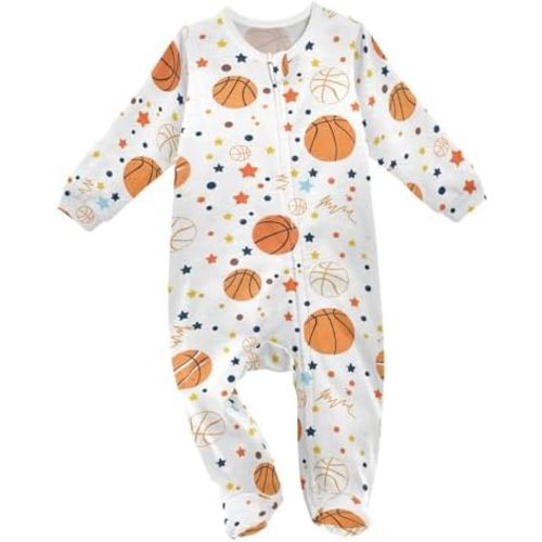 Dussdil Baby One-Piece Footies Newborn Rompers Pajamas Cotton Footed Pjs for Sleep Play Boys Girls