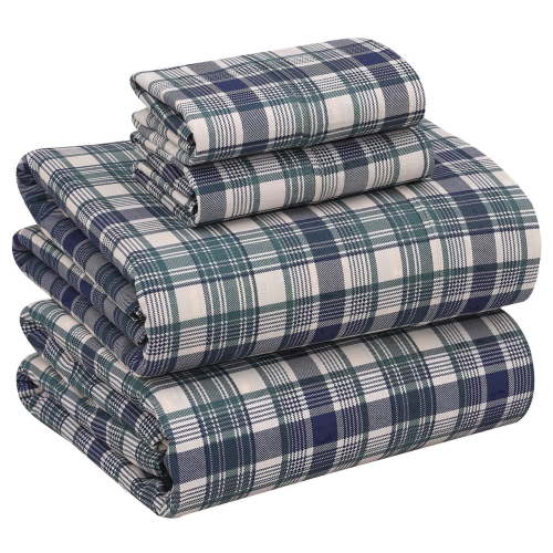 Ruvanti Cotton Sheets, Full Size, 16" Deep Pocket, Floral Percale