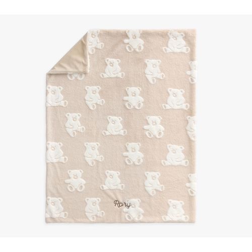 Carved Faux Fur Baby Blanket