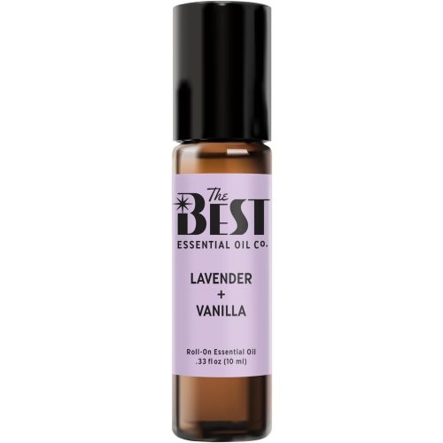 The Best Lavender + Vanilla Essential Oil Roll-On Blend- Premium Grade- Pre-Diluted in Coconut Oil- Ready to Use- 10 ml (.33 fl oz)