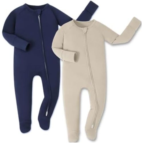 JunNeng Infant Baby Footed Sleeper Viscose from Bamboo Pjs