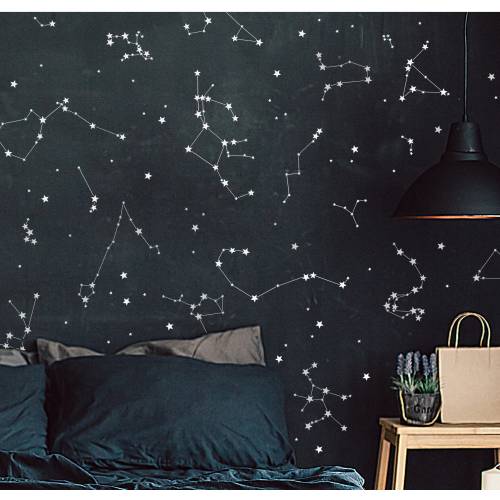 Constellation Stickers, Constellation Decals, Astronomy Wall Art, Constellation Star Map, Night Sky Constellations, Zodiac Wall Art, Virgo