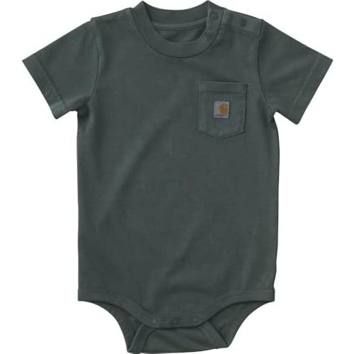 Carhartt Kid's CA5021 Short-Sleeve Garment Dyed Pocket Bodysuit - Unisex