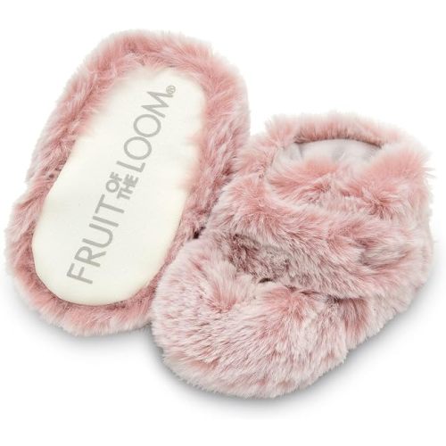Fruit of the Loom Cozy Thermal Wrap Booties with Non-slip Grips for Baby Girls, Boys, Unisex -