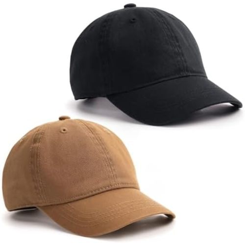 FURTALK Toddler Baseball Hat Kids Boys Girls Adjustable Washed Cotton Baseball Cap with Ponytail