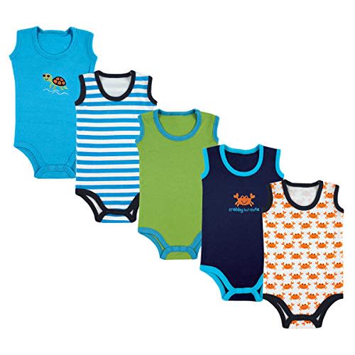 Luvable Friends Unisex Baby Cotton Sleeveless Bodysuits