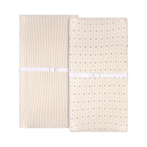 Linear Floral Changing Pad Cover | Cradle Sheet Set – Ely's & Co.