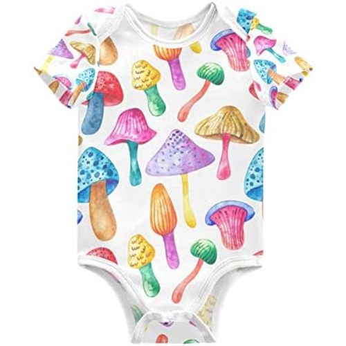 vvfelixl Baby Bodysuits Short Sleeve Cotton Baby Clothes For Boys Funny Baby Suits For Girls 0-24 Months