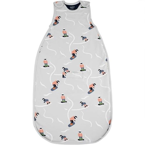 Woolino Merino Wool & Organic Cotton Baby Sleep Sack 2-24 Months – Ultimate 4-Season Baby Sleeping Bag, Universal Size Wearable Blanket, 2-Way Zipper & Adjustable Fit, Year-Round Use - Snowboarder