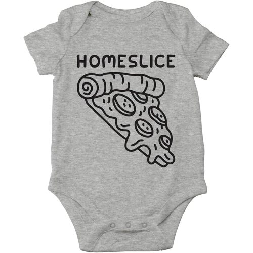 AW Fashions Homeslice Baby Bodysuit Funny Newborn Boy Outfits Cute Comfy Adorable Girl Romper Clothes