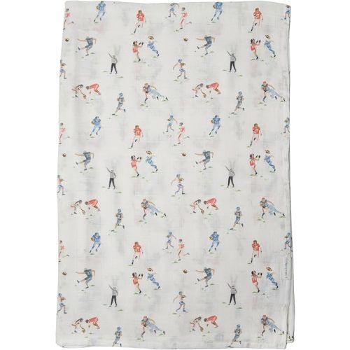 Loulou Lollipop Soft Baby Swaddle Blanket Muslin Wrap Receiving Blanket for Newborn to Toddler Girl and Boy, Large 47” by 47” - Football