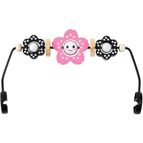 THE KENKYO Wooden Bouncer Toy Bar for Baby Bjorn, Rotatable Bouncer Toy Bar Attachment for Curious Babies, Sensory Learning Toys for Toddler, Baby Spinning Toys