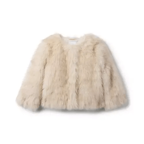 Girl Light Brown The Chic Faux Fur Jacket by Janie and Jack