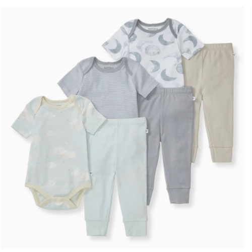 Hello Moon Organic Short Sleeve Bodysuit & Pant Set 3 Pack