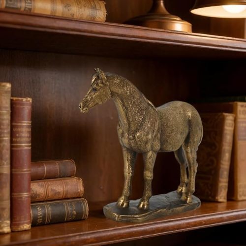 Brass Horse Figurine Bronze Horse Statue Home Decor Gifts for Horse Lovers