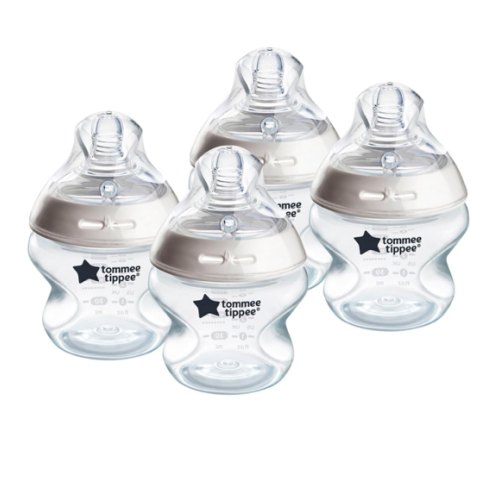 Tommee Tippee Natural Start Anti-Colic BPA Free Baby Bottles, 5oz, Newborn 0+ Months, Slow Flow Breast-Like Nipple, Designed for Seamless Transitions Between Bottle and Breast, Pack of 4