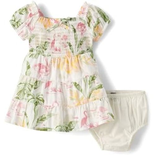 The Children's Place Baby Girls' and Newborn Casual Short Sleeve Dress