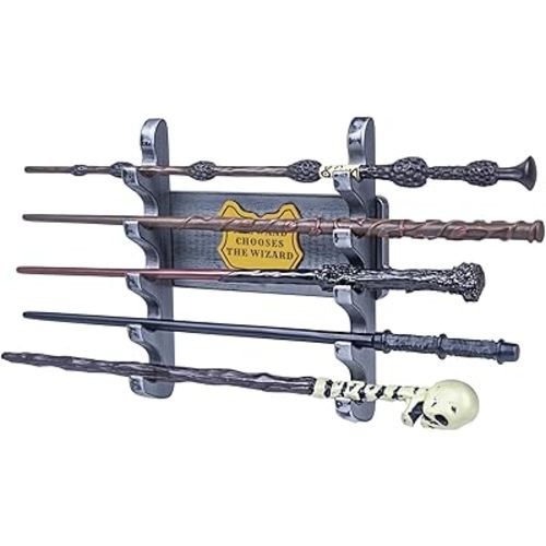 5 Tiered Wand Holder Wall Mount,Wood Display Stand,Suitable for Wand Enthusiasts or Collectors to Display in The Living Room,Bedroom or Office