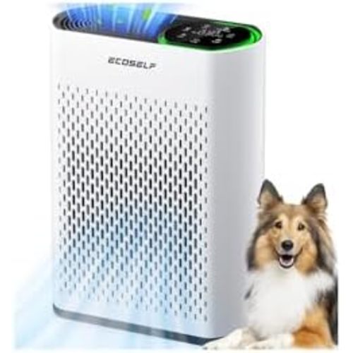 Air Purifier for Large Room, Cleans 2,400 ft² in 30 Mins, 3-Stage True HEPA, 360° Airflow, Large Touch Display Control, Real-Time Air Quality (PM2.5) Display, Ultra-Quiet 20dB Sleep Mode, HAP602 White