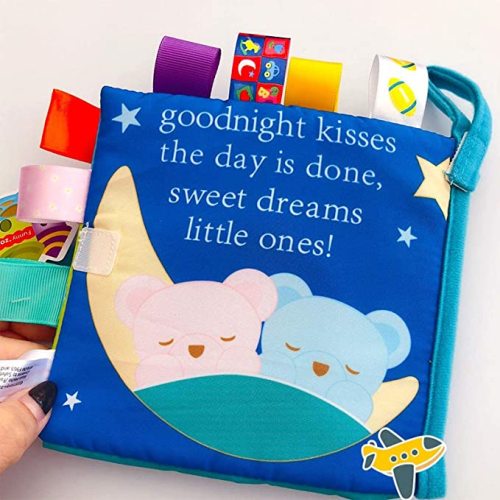 MUBEN Baby Soft Cloth Book, Activity Crinkle Book Rattle Toy for Infants Educational Learning Toy Cloth Books for Babies Newborn to One Year