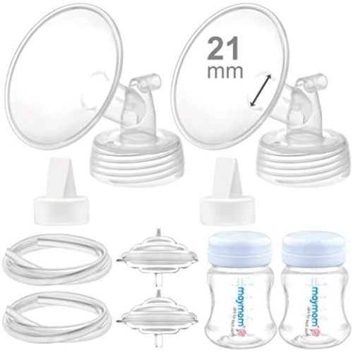 Maymom Pump Parts Compatible with Spectra S2 S1 Replacement Kit for Spectra Pump Parts 21mm Flange Duckbill Valve Tube Bottle Backflow Protector, Not Original S2 Accessories