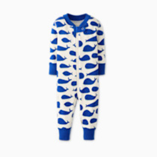Hanna Andersson Baby Organic Cotton Footless Sleeper - Whales, 3-6 M