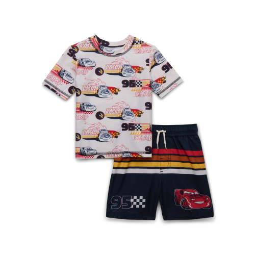 Character Toddler Boy Short- Sleeve Rash Guard and Swim Shorts Set, 2-Piece, Sizes 12M-5T