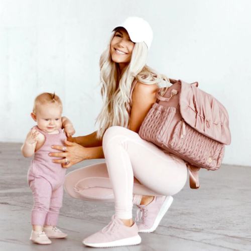 Levy Backpack Diaper Bag- Dusty Rose