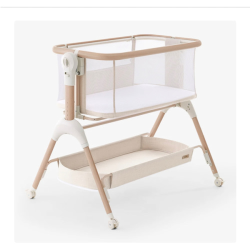 HARPPA Cuddly Signature | 3-in-1 Rocking Baby Bassinet & Bedside Sleeper with Anti-Reflux Mattress for Newborns | Attaches to Bed, Adjustable Height, Tool-Free Setup, Portable Wheels, CPSC Certified, Gentle Rocking Motion | Ideal for Infants, Safe Co-Slee
